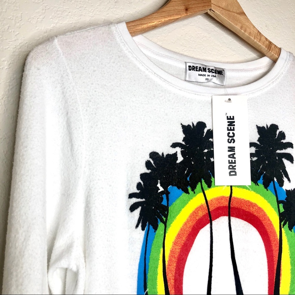 NWT Dream Scene Beverly Hills Rainbow Sweatshirt - Picture 4 of 7